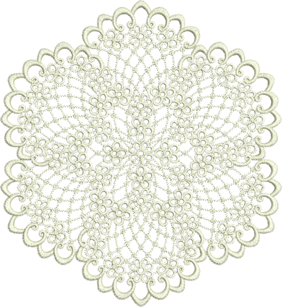 Lace - Designer Lace Doily Embroidery Motif  by Sue Box