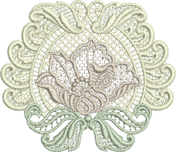 Lace Motif Embroidery design - 01 by Sue Box