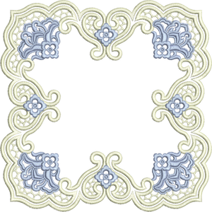 Cutwork by Sue Box - Square Doily Embroidery Motif