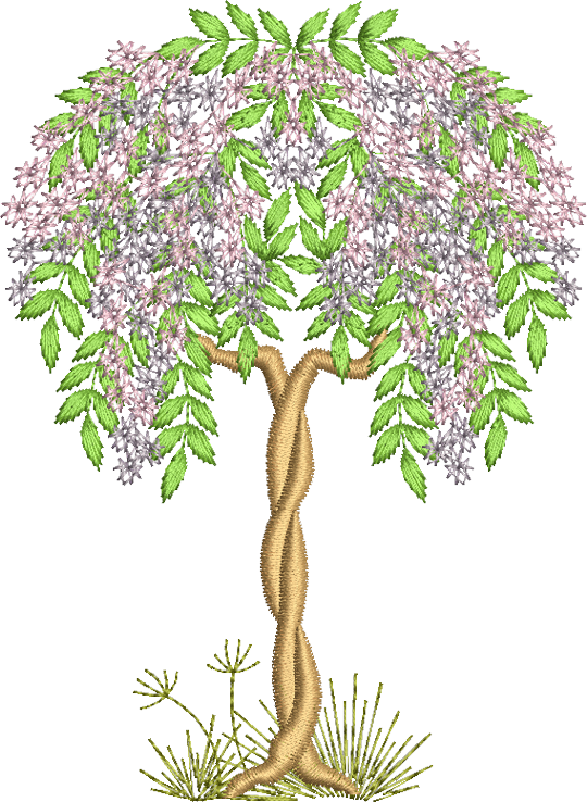 Tree 2 Embroidery Motif - 01 by Sue Box