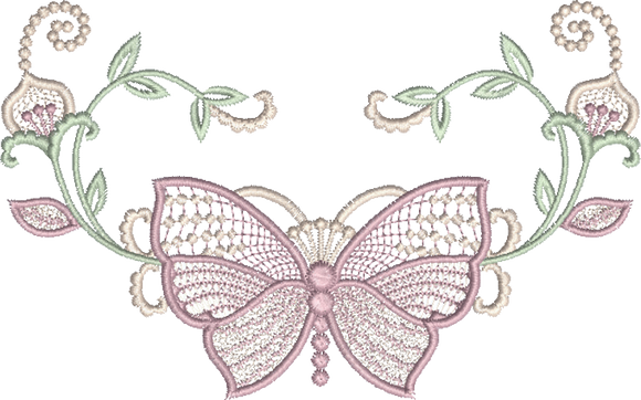 Butterfly Array Embroidery Motif - 02 by Sue Box