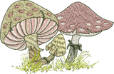 Fairy  Mushrooms Embroidery Motif - 02 by Sue Box