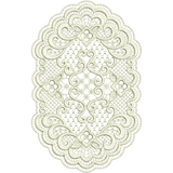 Lace - Oval Doily Embroidery Motif by Sue Box