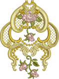 Roses Embroidery Motif -02 - Golden Classic by Sue Box
