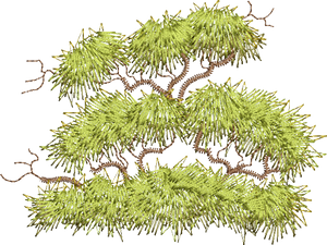 Bush Oak Tree Top Embroidery Motif - 03 by Sue Box