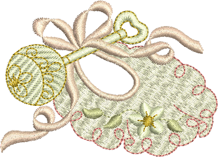 Teddy Bear Mandy`s Bib Embroidery Motif - 03 by Sue Box