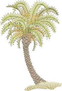 Palm Tree - A Embroidery Motif - 03 - Sue Box Moroccan designs