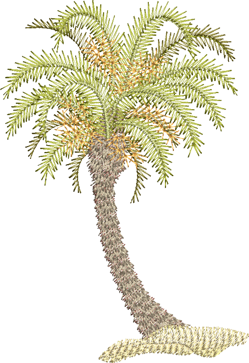 Palm Tree - A Embroidery Motif - 03 - Sue Box Moroccan designs