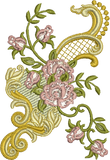 Rose Design Embroidery Motif - 03 - Golden Classic by Sue Box