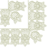 Lace Abir Border Corners Embroidery Motif - 04 by Sue Box