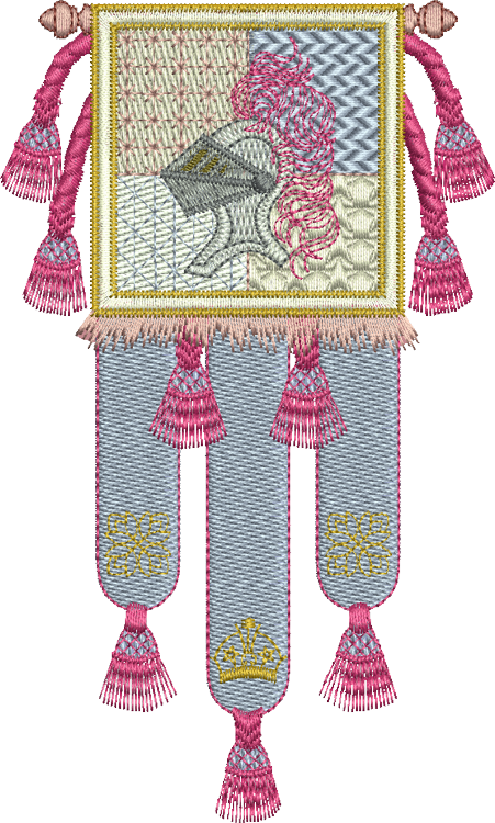Knights Banner Embroidery Motif - By Sue Box'