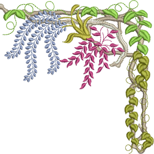 Floral Canopy-B Embroidery Motif - 04 - Zoo Babies by Sue Box