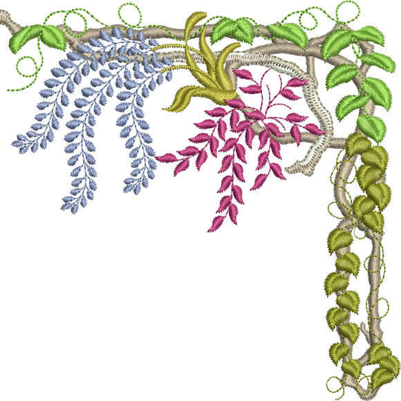 Floral Canopy-B Embroidery Motif - 04 - Zoo Babies by Sue Box