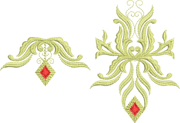 Jewel Motifs B and E - Embroidery Designs - 04 by Sue Box