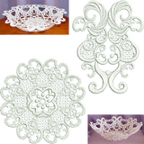 LACE - Large Lace Bowl Set FSL Embroidery Motif - 04 by Sue Box