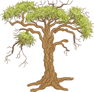 Oak Tree Embroidery Motif - 04 by Sue Box