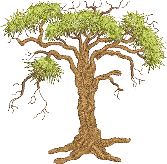 Oak Tree Embroidery Motif - 04 by Sue Box