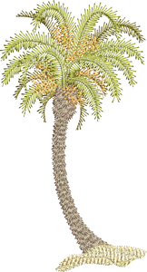 Palm Tree -B Embroidery Motif - 04 - Sue Box Moroccan designs