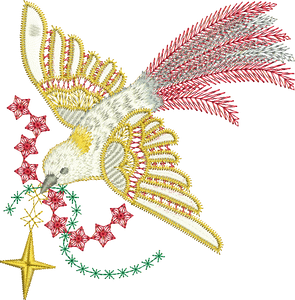 Peace Dove machine Embroidery design by Sue Box