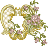 Romantic Rose Embroidery Motif - 04 by Sue Box
