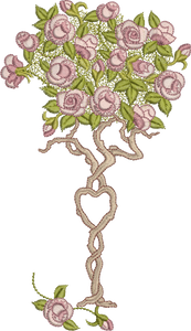 Rose Tree Embroidery Motif - 04 by Sue Box