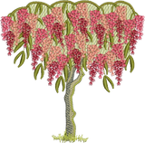 Weeping Tree Embroidery Motif - 04 by Sue Box