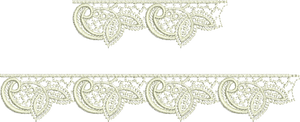 Lace Abir Leaf Borders Embroidery Motif - 05 by Sue Box