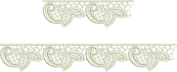 Lace Abir Leaf Borders Embroidery Motif - 05 by Sue Box