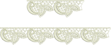 Lace Abir Leaf Borders Embroidery Motif - 05 by Sue Box