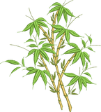 Bamboo Shoots Embroidery Motif - 05 - Zoo Babies by Sue Box