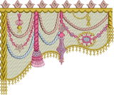 Drape-2 Sides Embroidery Motif - 05 -  A Romantic Era - by Sue Box