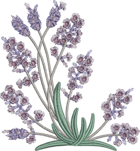 Lavender Embroidery Motif - 05 by Sue Box