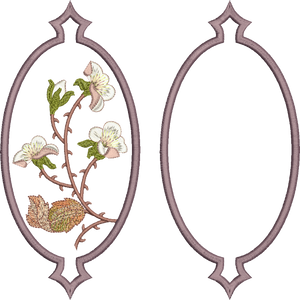 Blackberry Oval 1 and Bonus Oval Embroidery Motif - 05 by Sue Box