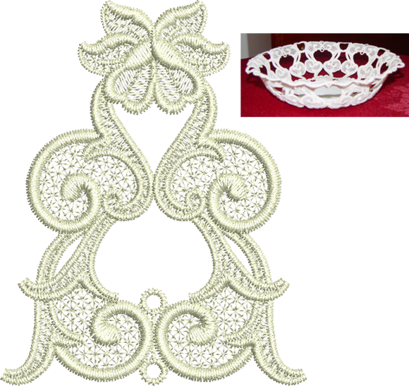 Lace - Tama Embroidery Motif - 05 by Sue Box
