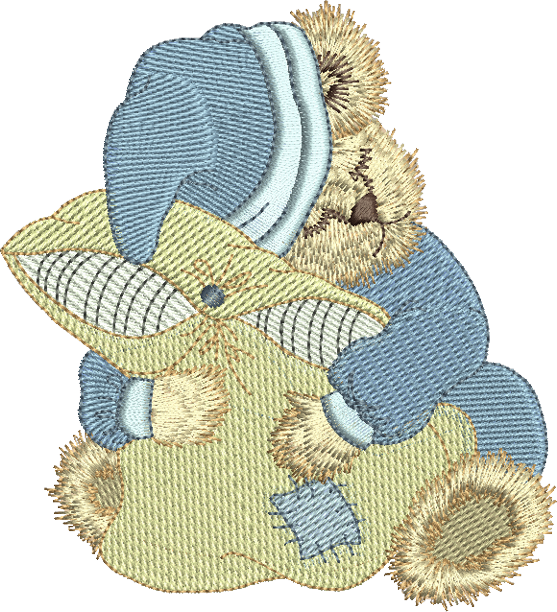 Teddy Bear Bertie Embroidery Motif - 06 by Sue Box