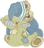 Teddy Bear Bertie Embroidery Motif - 06 by Sue Box