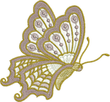 Butterfly Side Embroidery Motif - 06 by Sue Box