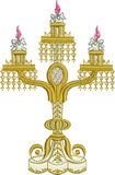 Candlestick Embroidery Motif - 06 -  A Romantic Era - by Sue Box