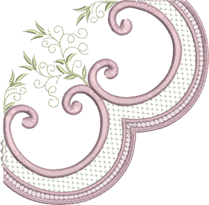 Classic Border Corner Embroidery Motif - 06 by Sue Box