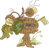 Mail Box and Acorns Embroidery Motif - 06 by Sue Box