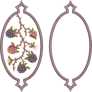 Blackberry Oval 2 and Bonus Oval Embroidery Motif - 06 by Sue Box