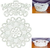 Lace Small Bowl Set FSL Embroidery Motif - 06 by Sue Box