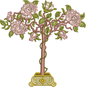 Standard Rose Embroidery Motif - 06 by Sue Box
