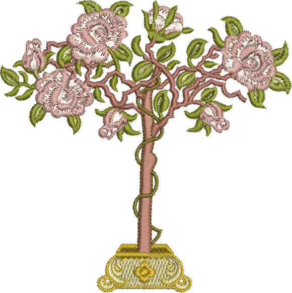 Standard Rose Embroidery Motif - 06 by Sue Box