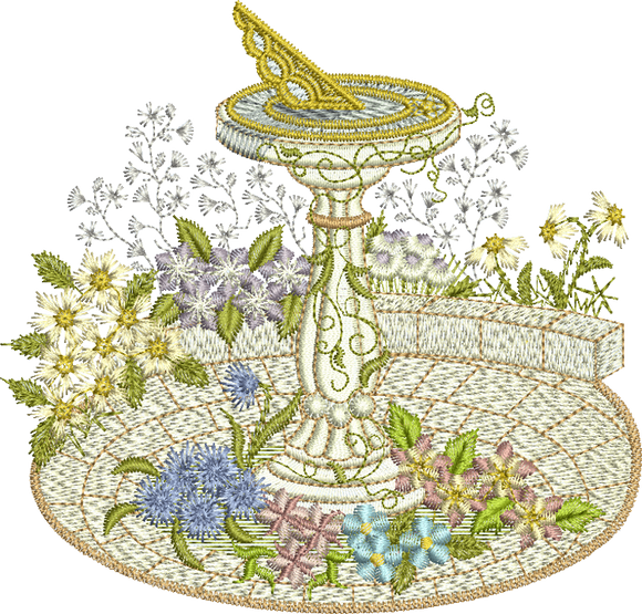Sundial A Embroidery Motif - 06 by Sue Box