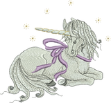 Unicorn Fairy Embroidery Motif - 06 - Enchanted Fairy Treasures - by Sue Box