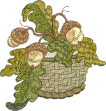 Acorn Basket Embroidery Motif - 07 by Sue Box