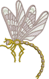 Dragonfly Side Embroidery Motif - 07 by Sue Box