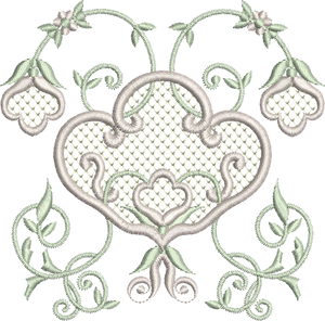 Flowers Design Embroidery Motif - 07 by Sue Box