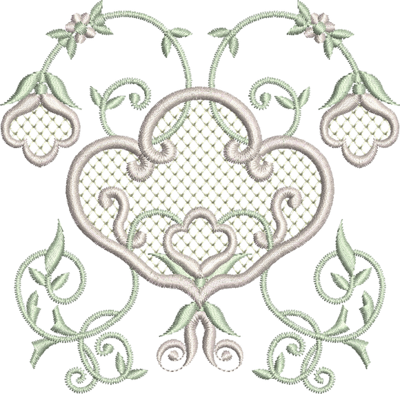 Flowers Design Embroidery Motif - 07 by Sue Box